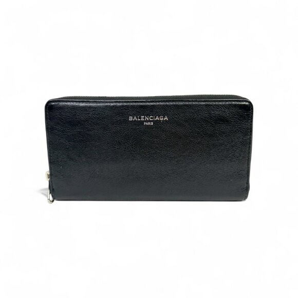 Balenciaga Calfskin Leather Zip Around Long Wallet - Picture 1 of 5